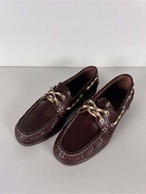 Loeffler Randall Franco Boat Shoe in Espresso/Butter Size 7